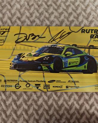 Cartolina Rutronik Racing Porsche 911 GT3 R Signed