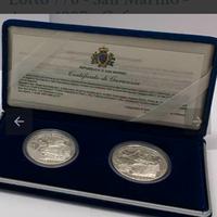 San Martino Dittico di monete 1997 “Grandi Naviga