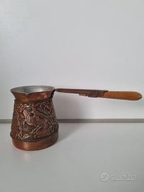 Caffettiera turca in rame cesellato