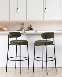 coppia di sgabelli bouclé 