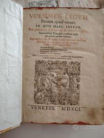 Libri Antichi del 1591 VENETIIS codici iustinianii