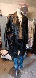 trench donna in vera pelle anni 90