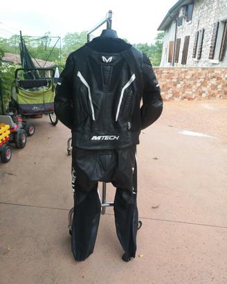 tuta moto 50 divisibile mtech in pelle