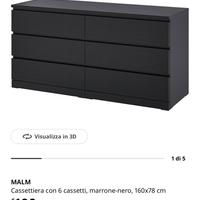 IKEA MALM – cassettiera con 6 cassetti