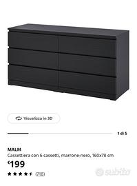 IKEA MALM – cassettiera con 6 cassetti