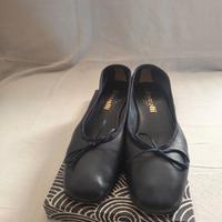 Scarpe tipo ballerina tacco basso colore blu