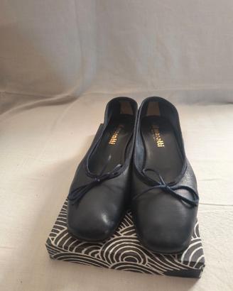 Scarpe tipo ballerina tacco basso colore blu