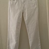 Pantalone bianco in cotone Sisley