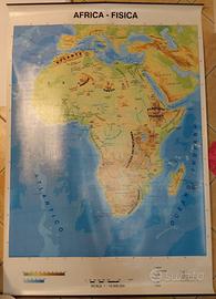 Carta geografica Africa fisica e politica