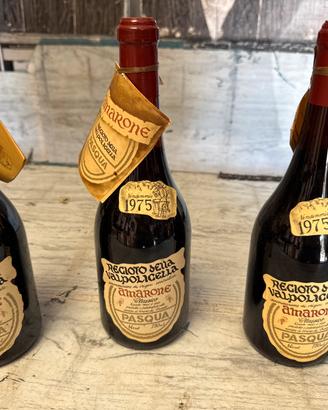 amarone recioto valpolicella 1975 tre bottiglie