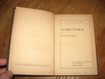 KORONSKO CONAN DOYLE EDITRICE M. CARRA 1920 LIBRO
