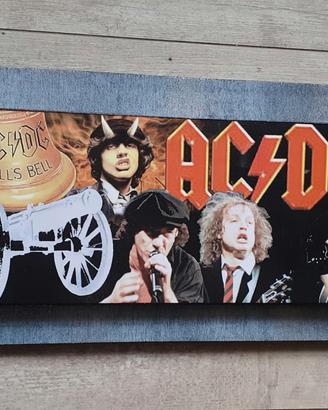 Quadro in legno omaggio agli Acdc 