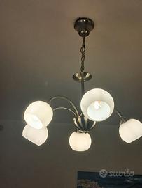 lampadario ha sospensione  in cromo  moderno