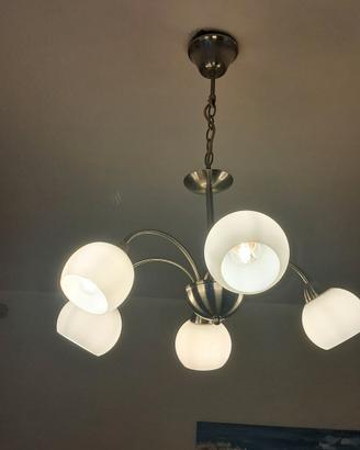 lampadario ha sospensione  in cromo  moderno