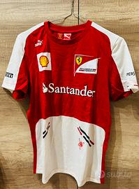 T-shirt Ferrari originale autografata - VETTEL