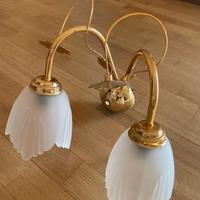 coppia di lampade aplique a due luci