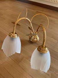 coppia di lampade aplique a due luci