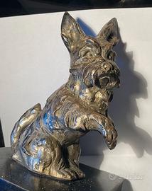 Statuina di Terrier in terracotta Carmelo Ganci