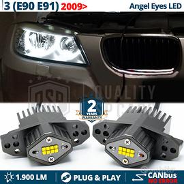 ANGEL EYES LED PER Bmw Serie 3 E90 91 FARI ALOGENI