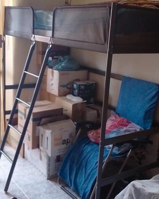letto soppalco Ikea tuffing due materassi 