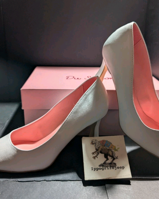 Scarpe décolleté Du Simon Taglia 38 con tacco pell