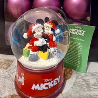 Palla di Vetro Natalizia Disney Minnie e Topolino 