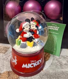 Palla di Vetro Natalizia Disney Minnie e Topolino 