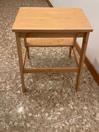 Scaletta/sgabello, faggio, 50 cm