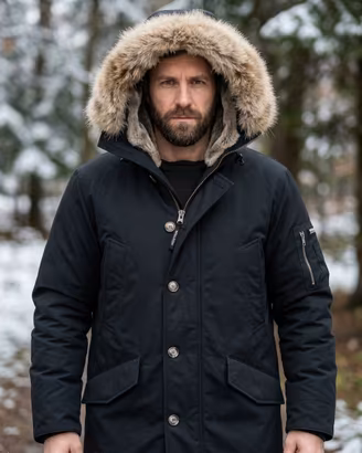 Parka Woolrich Polar Uomo Nero  TG L