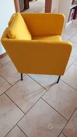 STRANDMON poltrona e poggiapiedi, Skiftebo giallo - IKEA Italia