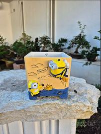 Vaso bonsai ceramica dipinto a mano Minions