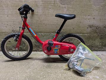 Bici Bimbo/a 14" DECATHLON (3-5 anni) + Rotelle