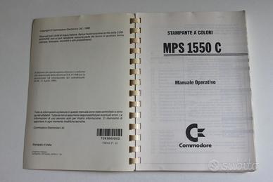 COMMODORE MANUALE STAMPANTE MPS 1550 C - RETROCOM