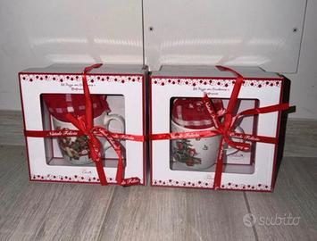 Set Natalizio Con Tazza, cucchiaino e strofinaccio