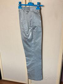 Pantaloni Raso Celeste Massimo Rebecchi