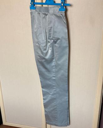 Pantaloni Raso Celeste Massimo Rebecchi