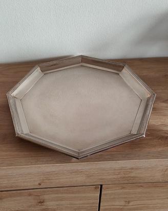 Vassoio Calegaro Italy silver plate ottagonale