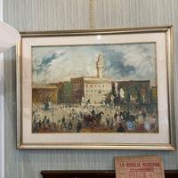 Quadro Olio su Tela - Piazza Storica Italiana