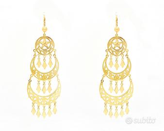 Orecchini pendenti in oro giallo