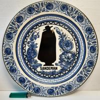 SANDEMAN pubblicità grande piatto parete ceramica