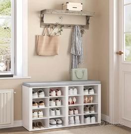 Scarpiera in legno bianca nuova imballata