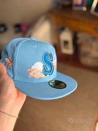 Cappello New Era 59Fifty Azzurro Taglia 7 1/2