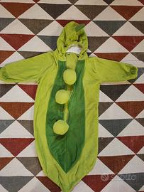 Costume carnevale neonato "Pisellino" Pile Verde