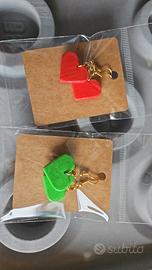 orecchini in legno fatti a mano