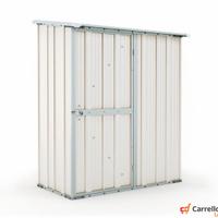 Casetta da giardino box in Acciaio 155x100 bianco
