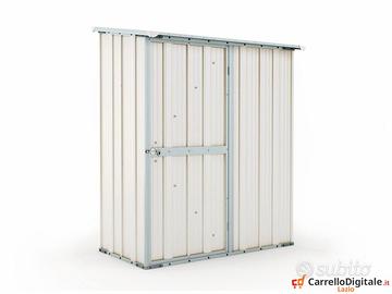 Casetta da giardino box in Acciaio 155x100 bianco