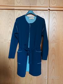 Cappottino blu lana e cashmere