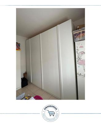 Elegante Armadio bianco 6 ante battenti