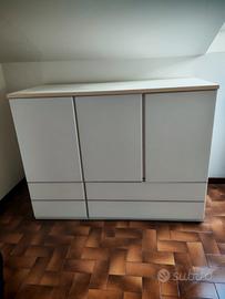 Armadio 3 ante con cassetti Madia