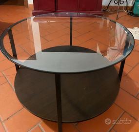 Tavolino Ikea da salotto vetro e metallo